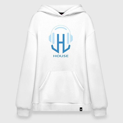 Худи оверсайз Логотип House Music / Белый – фото 1