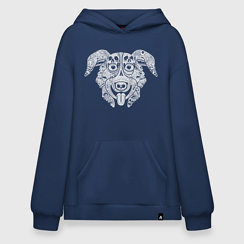 Худи оверсайз Мистер Пиклз face / Тёмно-синий – фото 1