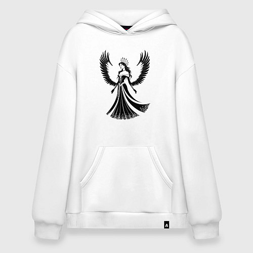 Худи оверсайз Тёмная грация / Белый – фото 1
