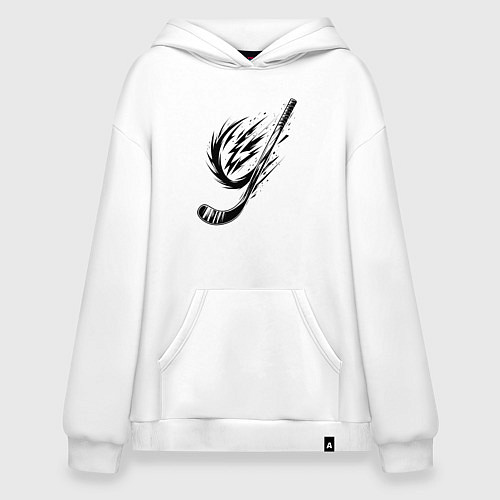 Худи оверсайз Динамичная клюшка / Белый – фото 1