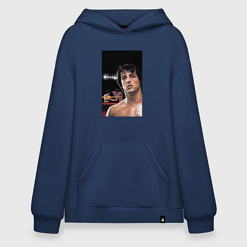 Худи оверсайз Рокки Бальбоа / Тёмно-синий – фото 1