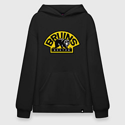 Толстовка-худи оверсайз HC Boston Bruins Label, цвет: черный