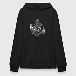 Толстовка-худи оверсайз Motorhead: Ace of spades, цвет: черный
