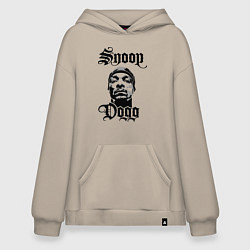 Толстовка-худи оверсайз Snoop Dogg Face, цвет: миндальный