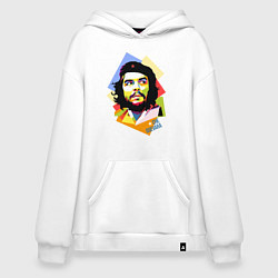 Толстовка-худи оверсайз Che Guevara Art, цвет: белый