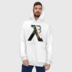 Толстовка-худи оверсайз Half-Life 3: Freeman, цвет: белый — фото 2