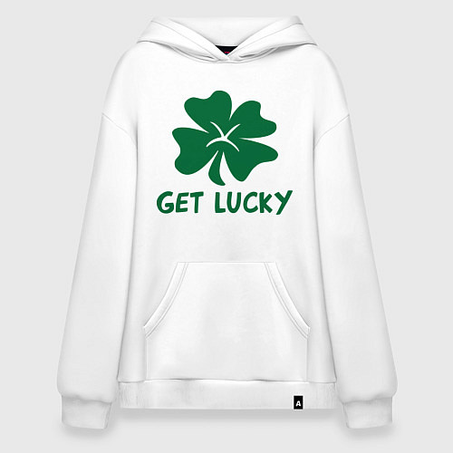 Худи оверсайз Get lucky / Белый – фото 1