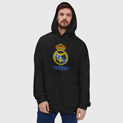 Толстовка-худи оверсайз Real Madrid, цвет: черный — фото 2