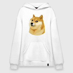 Толстовка-худи оверсайз Doge, цвет: белый