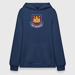 Толстовка-худи оверсайз West Ham United FC, цвет: тёмно-синий