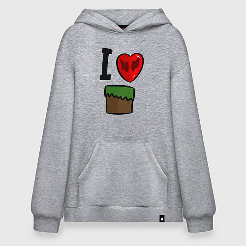 Худи оверсайз I love Dilleron / Меланж – фото 1