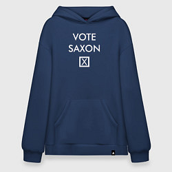 Толстовка-худи оверсайз Vote Saxon, цвет: тёмно-синий