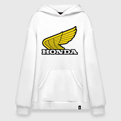 Толстовка-худи оверсайз Honda, цвет: белый