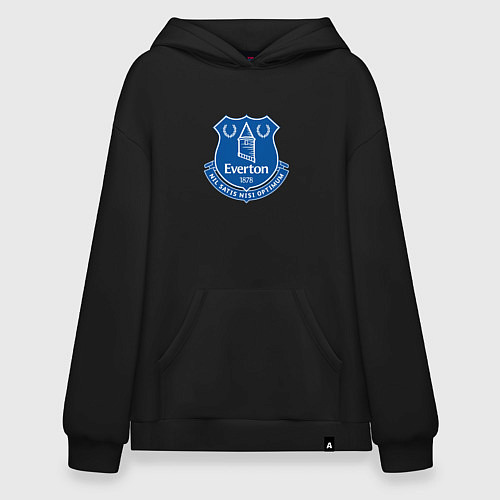 Худи оверсайз Эвертон logo - nil satis nisi optimum / Черный – фото 1