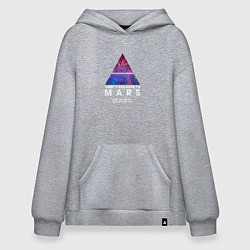 Толстовка-худи оверсайз 30 STM: cosmos, цвет: меланж
