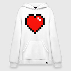 Толстовка-худи оверсайз Minecraft Lover, цвет: белый
