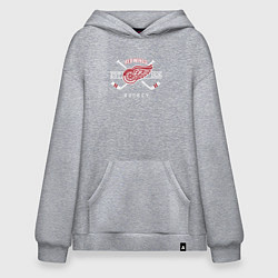 Толстовка-худи оверсайз Detroit Red Wings: Est.1926, цвет: меланж