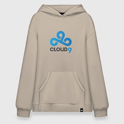 Толстовка-худи оверсайз Cloud9, цвет: миндальный