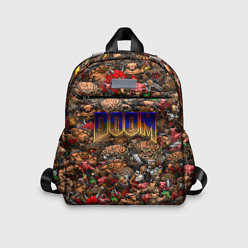 Детский рюкзак DOOM: Pixel Monsters / 3D-принт – фото 1
