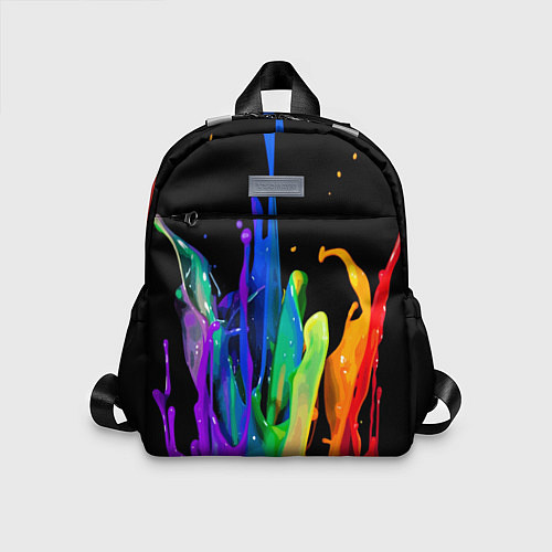 Детский рюкзак Всплеск красок / 3D-принт – фото 1