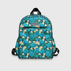 Детский рюкзак Голубые розы, цвет: 3D-принт