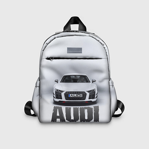 Детский рюкзак Audi серебро / 3D-принт – фото 1