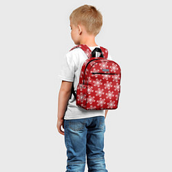 Детский рюкзак Новогодние Снежинки, цвет: 3D-принт — фото 2