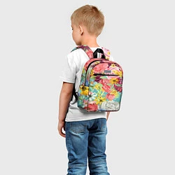 Детский рюкзак Букет цветов, цвет: 3D-принт — фото 2