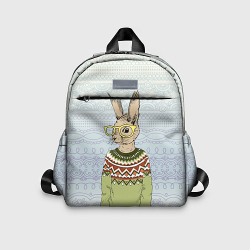Детский рюкзак Кролик хипстер / 3D-принт – фото 1