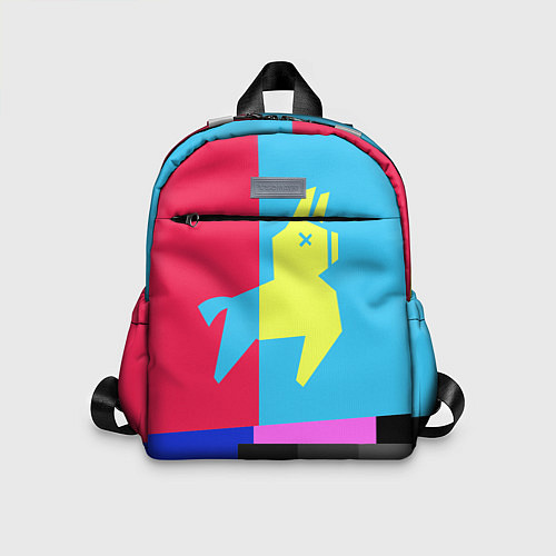 Детский рюкзак Цветная Лама / 3D-принт – фото 1