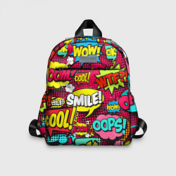 Детский рюкзак Слова из комиксов, цвет: 3D-принт