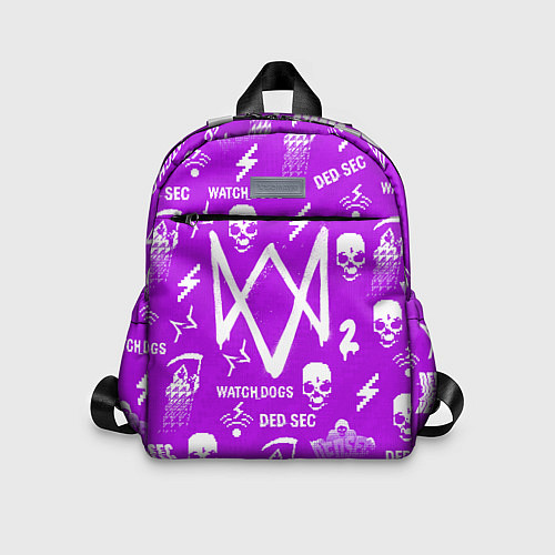 Детский рюкзак Watch Dogs 2: Violet Pattern / 3D-принт – фото 1
