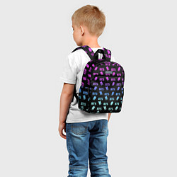 Детский рюкзак BTS: Neon Gradient, цвет: 3D-принт — фото 2