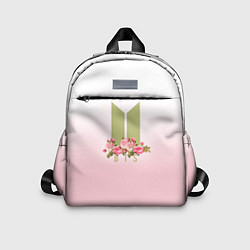 Детский рюкзак BTS: Pink Flowers, цвет: 3D-принт