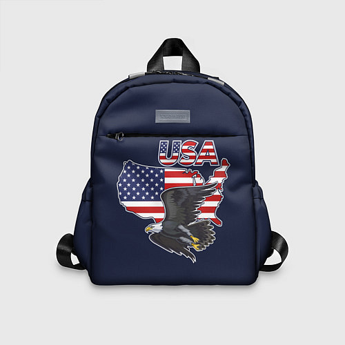 Детский рюкзак USA - flag and eagle / 3D-принт – фото 1