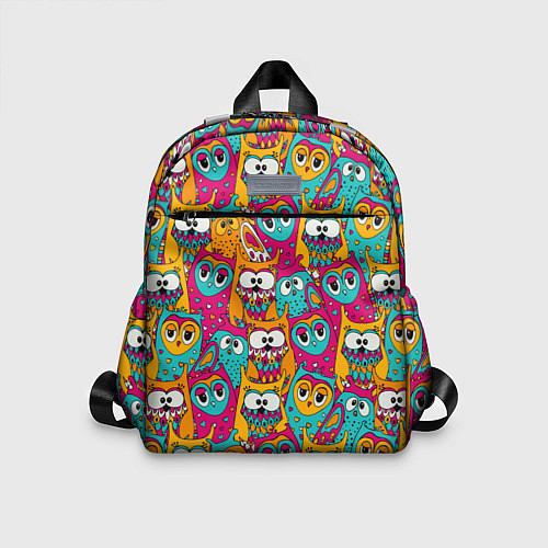 Детский рюкзак Совы разноцветные / 3D-принт – фото 1
