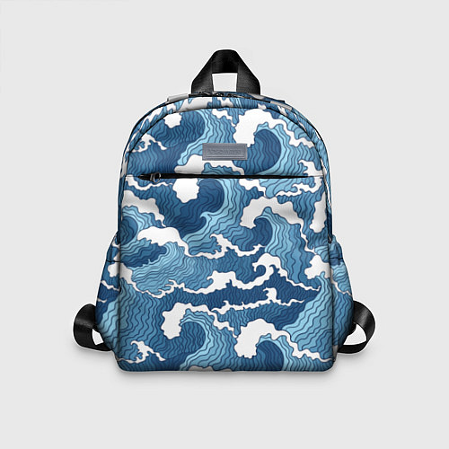 Детский рюкзак Морские волны графика / 3D-принт – фото 1