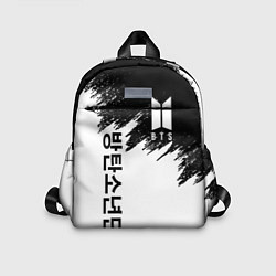 Детский рюкзак BTS: White & Black, цвет: 3D-принт