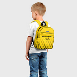 Детский рюкзак Billie Eilish: Yellow Autograph, цвет: 3D-принт — фото 2