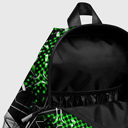 Детский рюкзак Black and green corners, цвет: 3D-принт — фото 2