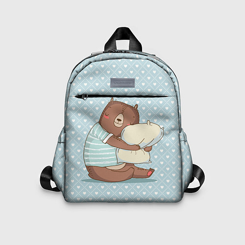 Детский рюкзак Сонный мишка с подушкой / 3D-принт – фото 1