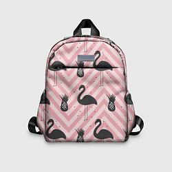 Детский рюкзак Черный фламинго арт