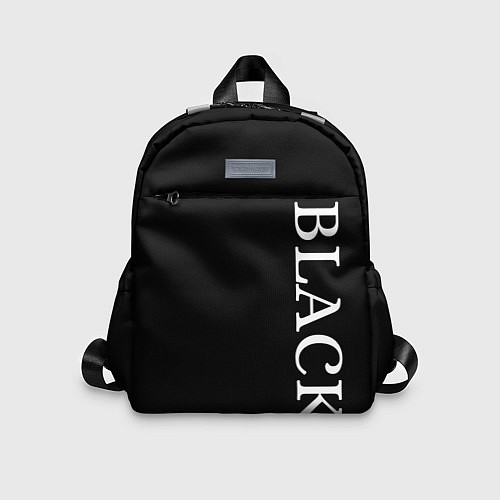 Детский рюкзак Чёрная футболка с текстом / 3D-принт – фото 1