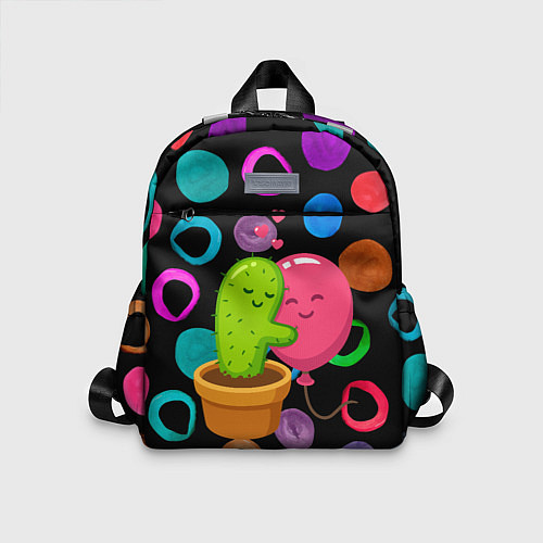 Детский рюкзак Влюбленные кактус и шарик / 3D-принт – фото 1