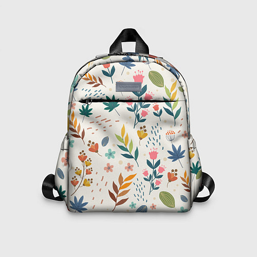 Детский рюкзак Цветочный орнамент / 3D-принт – фото 1