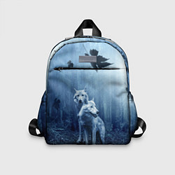 Детский рюкзак Волки в тёмном лесу, цвет: 3D-принт