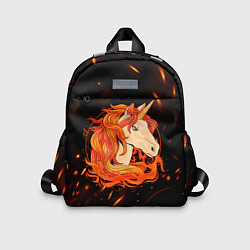 Детский рюкзак Огненный единорог, цвет: 3D-принт