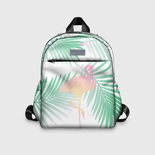 Детский рюкзак Фламинго в джунглях / 3D-принт – фото 1