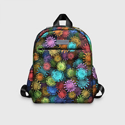 Детский рюкзак Разноцветные вирусы, цвет: 3D-принт