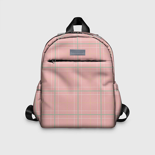 Детский рюкзак Шотландка Розовая / 3D-принт – фото 1